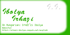 ibolya irhazi business card